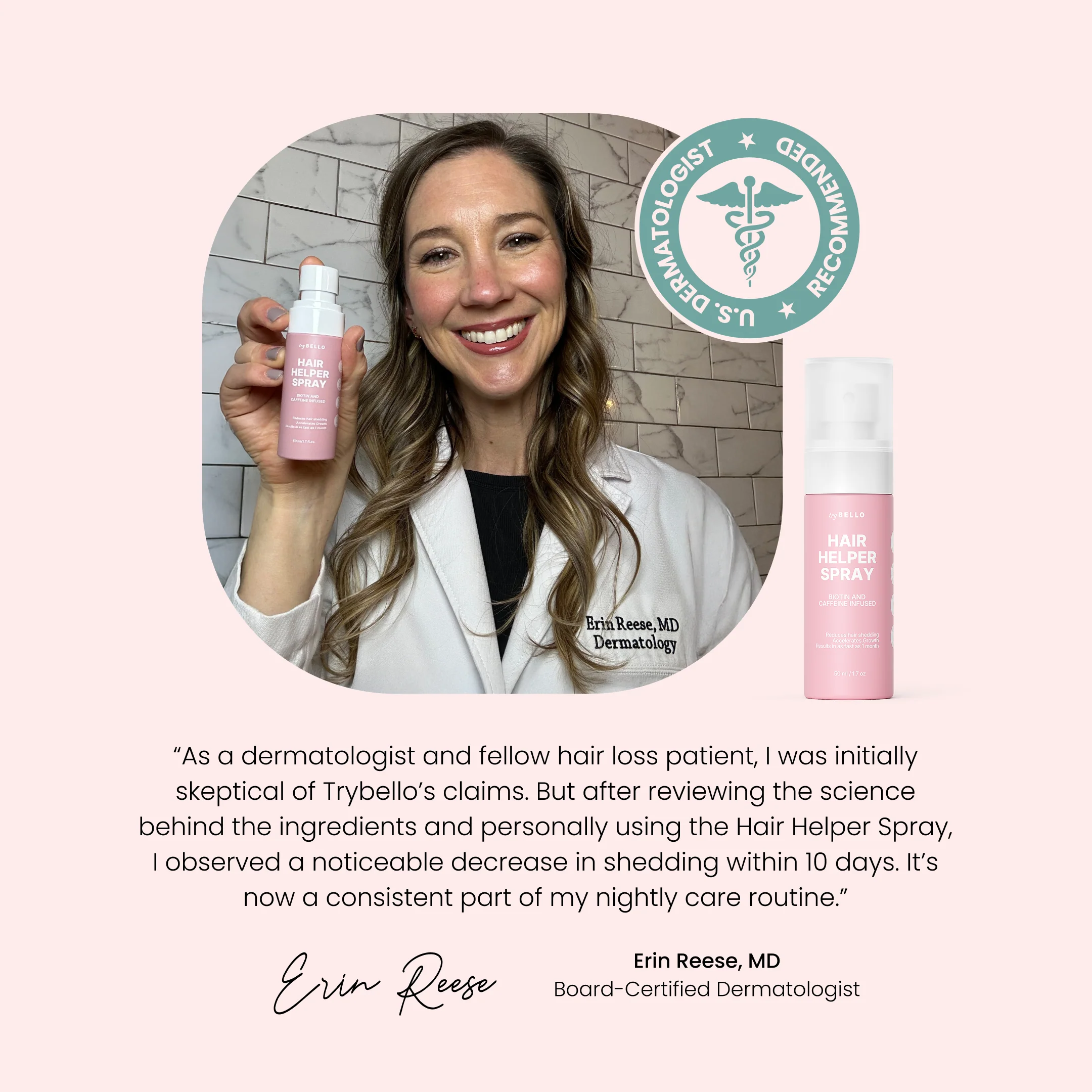 Bello Hair Helper Spray - 1-Month Supply